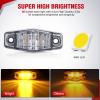 imageNilight 25 Inch Oval Side Marker Clearance Light 2 LED 8 Pack White Lens Red Light 80LM High Lumen Waterproof Surface Mount 12V Direct Wire for Truck Trailer Boat RV SemiClear AmberUniversal 25inch Oval