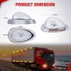 imageNilight 25 Inch Oval Side Marker Clearance Light 2 LED 8 Pack White Lens Red Light 80LM High Lumen Waterproof Surface Mount 12V Direct Wire for Truck Trailer Boat RV SemiClear AmberUniversal 6inch Teardrop