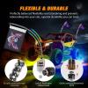 imageNilight 2PCS 3FT RGB LED Whip Light and 6 PCS Rock Lights Combo Remote App Control wDIY Chasing Patterns Stop Turn Reverse Modes Safety Antenna Whips for ATV UTV Polaris RZR Canam Dune Buggy Jeep