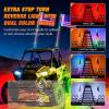 imageNilight 2PCS 3FT RGB LED Whip Light with Spring Base and 6 PCS Rock Lights Combo Remote App Control wDIY Chasing Patterns Turn Signal Brake Reverse Antenna Lighted Whips for ATV UTV Polaris RZR Jeep4FT  4Pcs Rock Lights