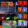imageNilight 2PCS 3FT RGB LED Whip Light with Spring Base and 6 PCS Rock Lights Combo Remote App Control wDIY Chasing Patterns Turn Signal Brake Reverse Antenna Lighted Whips for ATV UTV Polaris RZR Jeep4FT  8Pcs Rock Lights