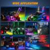 imageNilight 2PCS 3FT RGB LED Whip Light with Spring Base and 6 PCS Rock Lights Combo Remote App Control wDIY Chasing Patterns Turn Signal Brake Reverse Antenna Lighted Whips for ATV UTV Polaris RZR Jeep3FT  4Pcs Rock Lights