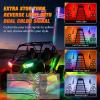 imageNilight 2PCS 3FT RGB LED Whip Light with Spring Base and 6 PCS Rock Lights Combo Remote App Control wDIY Chasing Patterns Turn Signal Brake Reverse Antenna Lighted Whips for ATV UTV Polaris RZR Jeep4FT  6Pcs Rock Lights