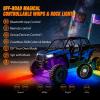 imageNilight 2PCS 3FT RGB LED Whip Light with Spring Base and 6 PCS Rock Lights Combo Remote App Control wDIY Chasing Patterns Turn Signal Brake Reverse Antenna Lighted Whips for ATV UTV Polaris RZR Jeep3FT  8Pcs Rock Lights