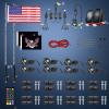 imageNilight 2PCS 3FT RGB LED Whip Light with Spring Base and 6 PCS Rock Lights Combo Remote App Control wDIY Chasing Patterns Turn Signal Brake Reverse Antenna Lighted Whips for ATV UTV Polaris RZR Jeep3FT  8Pcs Rock Lights