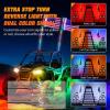 imageNilight 2PCS 3FT RGB LED Whip Light with Spring Base and 6 PCS Rock Lights Combo Remote App Control wDIY Chasing Patterns Turn Signal Brake Reverse Antenna Lighted Whips for ATV UTV Polaris RZR Jeep3FT  6Pcs Rock Lights