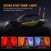 imageNilight 2PCS 3FT RGB LED Whip Light with Spring Base and 6 PCS Rock Lights Combo Remote App Control wDIY Chasing Patterns Turn Signal Brake Reverse Antenna Lighted Whips for ATV UTV Polaris RZR Jeep5FT 2PCS