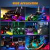 imageNilight 2PCS 3FT RGB LED Whip Light with Spring Base and 6 PCS Rock Lights Combo Remote App Control wDIY Chasing Patterns Turn Signal Brake Reverse Antenna Lighted Whips for ATV UTV Polaris RZR Jeep3FT  6Pcs Rock Lights