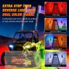 imageNilight 2PCS 4FT RGB LED Whip Light and 6 PCS Rock Lights Combo Remote App Control wDIY Chasing Patterns Stop Turn Reverse Modes Safety Antenna Whips for ATV UTV Polaris RZR Canam Dune Buggy Jeep
