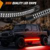 imageNilight 2PCS 70 Inch Emergency Strobe Light Strip 1125 LED Running Board Lights Red White Flexible Side Flashing Warning Caution Safety Waterproof for Truck Construction Vehicles PickupRed