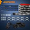 imageNilight 2PCS 70 Inch Emergency Strobe Light Strip 1125 LED Running Board Lights Red White Flexible Side Flashing Warning Caution Safety Waterproof for Truck Construction Vehicles PickupBlue
