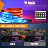 imageNilight 2PCS 70 Inch Emergency Strobe Light Strip 1125 LED Running Board Lights Red White Flexible Side Flashing Warning Caution Safety Waterproof for Truck Construction Vehicles PickupRed Blue