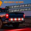 imageNilight 49 Inch Emergency Strobe Light Strips with Controller 288LED Flashing Warning Hazard Safety Rear Window Tailgate Lights for Truck Trailer Construction Plow Pickup Tow SUV Vehicles Red White49 Tailgate Strobe w Controller Red White