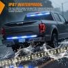 imageNilight 49 Inch Emergency Strobe Light Strips with Controller 288LED Flashing Warning Hazard Safety Rear Window Tailgate Lights for Truck Trailer Construction Plow Pickup Tow SUV Vehicles Red White48 Tailgate Strobe Blue White