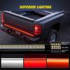 imageNilight 49 Inch Emergency Strobe Light Strips with Controller 288LED Flashing Warning Hazard Safety Rear Window Tailgate Lights for Truck Trailer Construction Plow Pickup Tow SUV Vehicles Red White60 Aluminum Frame Tailgate Light Bar