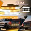 imageNilight 49 Inch Emergency Strobe Light Strips with Controller 288LED Flashing Warning Hazard Safety Rear Window Tailgate Lights for Truck Trailer Construction Plow Pickup Tow SUV Vehicles Red White49 Tailgate Strobe w Controller Amber White