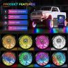 imageNilight 4PCS 17inch Double Row LED Wheel Ring Lights Pure White with Wiring Harness Kit Rocker Switch Control Dual Row for Car Van SUV TruckDream ColorSingle Row
