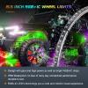 imageNilight 4PCS 17inch Double Row LED Wheel Ring Lights Pure White with Wiring Harness Kit Rocker Switch Control Dual Row for Car Van SUV TruckDream ColorDouble Row
