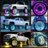 imageNilight 4PCS 17inch Double Row LED Wheel Ring Lights Pure White with Wiring Harness Kit Rocker Switch Control Dual Row for Car Van SUV TruckRGBDouble Row