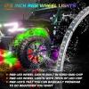 imageNilight 4PCS 17inch Double Row LED Wheel Ring Lights Pure White with Wiring Harness Kit Rocker Switch Control Dual Row for Car Van SUV TruckRGBDouble Row