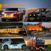 imageNilight 4PCS 24LED Emergency Strobe lights 12V 24V Amber Surface Mount Grille Hazard Safety Warning Light Sync Feature Side Flashing Marker Flash for Car Truck CampersAmber wController