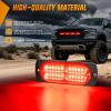 imageNilight 4PCS 24LED Emergency Strobe lights 12V 24V Amber Surface Mount Grille Hazard Safety Warning Light Sync Feature Side Flashing Marker Flash for Car Truck CampersRed