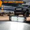 imageNilight 4PCS 24LED Emergency Strobe lights 12V 24V Amber Surface Mount Grille Hazard Safety Warning Light Sync Feature Side Flashing Marker Flash for Car Truck CampersWhite