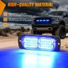 imageNilight 4PCS 24LED Emergency Strobe lights 12V 24V Amber Surface Mount Grille Hazard Safety Warning Light Sync Feature Side Flashing Marker Flash for Car Truck CampersBlue