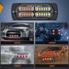 imageNilight 4PCS 24LED Emergency Strobe lights 12V 24V Amber Surface Mount Grille Hazard Safety Warning Light Sync Feature Side Flashing Marker Flash for Car Truck CampersRed White wController