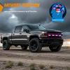 imageNilight 4PCS 24LED Emergency Strobe lights 12V 24V Amber Surface Mount Grille Hazard Safety Warning Light Sync Feature Side Flashing Marker Flash for Car Truck CampersRed Blue