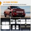 imageNilight 4PCS 24LED Emergency Strobe lights 12V 24V Amber Surface Mount Grille Hazard Safety Warning Light Sync Feature Side Flashing Marker Flash for Car Truck CampersWhite