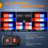imageNilight 4PCS 24LED Emergency Strobe lights 12V 24V Amber Surface Mount Grille Hazard Safety Warning Light Sync Feature Side Flashing Marker Flash for Car Truck CampersRed Blue wController