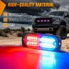 imageNilight 4PCS 24LED Emergency Strobe lights 12V 24V Amber Surface Mount Grille Hazard Safety Warning Light Sync Feature Side Flashing Marker Flash for Car Truck CampersRed Blue