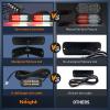 imageNilight 4PCS 24LED Emergency Strobe lights 12V 24V Amber Surface Mount Grille Hazard Safety Warning Light Sync Feature Side Flashing Marker Flash for Car Truck CampersRed White wController