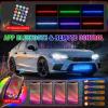 imageNilight 4Pcs 12inch LED Grille Lights 72 LEDs RGB Multi Color Exterior Lighting Kit DIY Sound Active Function Music Mode with APP Control and Remote for Cars Van SUV Truck