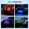 imageNilight 4Pcs 24inch LED Grille Lights 144 LEDs RGB Multi Color Exterior Lighting Kit with Sound Active Function and Wireless Remote Control for Cars Van SUV Truck