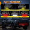 imageNilight 60 Inch Truck Tailgate Strobe Light Strip Tail Emergency Bar Rear Window Warning Lamp UltraBright Double Row 360 LED for Pickup Trailers Construction Vehicles Car SUV Blue White48 Tailgate Light Strip Quad Row