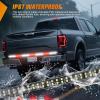 imageNilight 60 Inch Truck Tailgate Strobe Light Strip Tail Emergency Bar Rear Window Warning Lamp UltraBright Double Row 360 LED for Pickup Trailers Construction Vehicles Car SUV Blue White60 Tailgte Strobe Red White