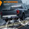 imageNilight 60 Inch Truck Tailgate Strobe Light Strip Tail Emergency Bar Rear Window Warning Lamp UltraBright Double Row 360 LED for Pickup Trailers Construction Vehicles Car SUV Blue White60 Tailgte Strobe White