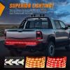 imageNilight 60 Inch Truck Tailgate Strobe Light Strip Tail Emergency Bar Rear Window Warning Lamp UltraBright Double Row 360 LED for Pickup Trailers Construction Vehicles Car SUV Blue White60 Tailgate Light Strip RedAmber Arrow