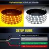 imageNilight 60 Inch Truck Tailgate Strobe Light Strip Tail Emergency Bar Rear Window Warning Lamp UltraBright Double Row 360 LED for Pickup Trailers Construction Vehicles Car SUV Blue White48 Running Board Lights WhiteAmber