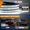 imageNilight 60 Inch Truck Tailgate Strobe Light Strip Tail Emergency Bar Rear Window Warning Lamp UltraBright Double Row 360 LED for Pickup Trailers Construction Vehicles Car SUV Blue White60 Tailgte Strobe White