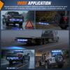 imageNilight 60 Inch Truck Tailgate Strobe Light Strip Tail Emergency Bar Rear Window Warning Lamp UltraBright Double Row 360 LED for Pickup Trailers Construction Vehicles Car SUV Blue White60 Tailgte Strobe Blue White