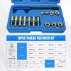 imageNilight 61PCS Metric Thread Chaser Set SAE Metrics Master Thread Repair Kit with Case 28 Taps 28 Dies 3 Files 2 Gauges Universal UNC UNF Sizes Automotive Tool for Mechanic Auto Shop Home Garage Repair15PCS Metric