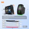 imageNilight 7 Pin Rocker Switch Jumper Wires Set for 7Pin Toggle OnOff Rocker Switch Wiring fot Automotive Polaris Ranger RZR ATV Console Switch Install 1 Set Switch Not IncludedARROWS 7PIN Green