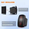 imageNilight 7 Pin Rocker Switch Jumper Wires Set for 7Pin Toggle OnOff Rocker Switch Wiring fot Automotive Polaris Ranger RZR ATV Console Switch Install 1 Set Switch Not IncludedARROWS 7PIN Red