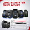 imageNilight 7 Pin Rocker Switch Jumper Wires Set for 7Pin Toggle OnOff Rocker Switch Wiring fot Automotive Polaris Ranger RZR ATV Console Switch Install 1 Set Switch Not Included7pin Jumper Wires1 Set