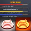 imageNilight 79Inch LED Hood Strip White Dynamic Startup DRL Sequential Amber Turn Signal Waterproof for Cars SUVs amp TrucksAmber White