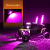 imageNilight LED Rock Light 6PCS Pink Purple Underglow Wheel Well Fender Pods Waterproof Exterior Underbody Roof Rack Side Lamps for 12V 24V Car Truck Pickups ATV UTV SUV Motorcycle BoatPurple