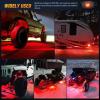 imageNilight LED Rock Light 6PCS Pink Purple Underglow Wheel Well Fender Pods Waterproof Exterior Underbody Roof Rack Side Lamps for 12V 24V Car Truck Pickups ATV UTV SUV Motorcycle BoatRed